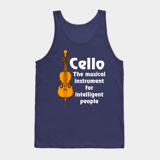 Intelligent Cello White Text Tank Top